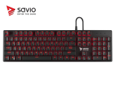 Elmak Klawiatura mechaniczna gamingowa Savio Tempest RX FULL Outemu RED, LED NKRO, Anty-ghosting Czerwony - SAVGK TEMPEST FULL RED - Zdjęcie 1