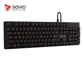 Elmak Klawiatura mechaniczna gamingowa Savio Tempest RX FULL Outemu RED, LED NKRO, Anty-ghosting Czerwony - SAVGK TEMPEST FULL RED - Zdjęcie 3