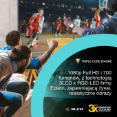 EPSON Projektor mini laser EF-61W FHD/700L/5m:1/1.6kg biały - V11HB72040 - Zdjęcie 6