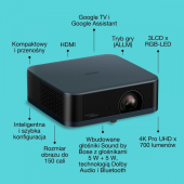 EPSON Projektor EF-62N x4K PRO-UHD/700L/5m:1/1.6kg niebieski - V11HB73440 - Zdjęcie 2