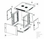 EXTRALINK Szafka wisząca rack 9U 600x600 czarna dwusekcyjna - EX.12943 - Zdjęcie 10