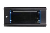 EXTRALINK Szafka wisząca rack 4U 600x600 czarna szklane drzwi - EX.2893 - Zdjęcie 5