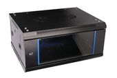 EXTRALINK Szafka wisząca rack 4U 600x600 czarna szklane drzwi - EX.2893 - Zdjęcie 9