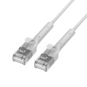 EXTRALINK Patchcord kat.6a U/FTP 1Gbps miedź kabel sieciowy skrętka, łamana końcówka 0.5m biały - EX.38961 - Zdjęcie 2