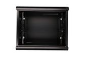 EXTRALINK Szafka wisząca rack 9U 600x600 czarna szklane drzwi  - EX.3968 - Zdjęcie 2
