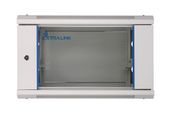 EXTRALINK Szafka wisząca rack 4U 600x600 szara szklane drzwi - EX.8543 - Zdjęcie 1