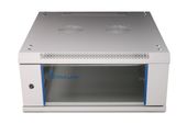 EXTRALINK Szafka wisząca rack 4U 600x600 szara szklane drzwi - EX.8543 - Zdjęcie 2