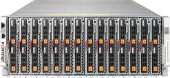 FORTINET FortiAnalyzer-BigData-4500F Hadoop based, horizontally scalable architecture for 300K logs/sec (EPS) retention out of box. This SKU includes all software blades for a complete system. Includes 14 blade servers, with 4x 40GbE QSFP or 2x 40GbE - FAZ-BD-4500F - Zdjęcie 1