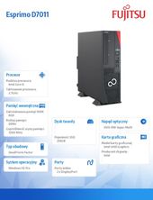 FUJITSU Komputer Esprimo D7011/W10Pr i5-11500/8GB/256GBSSD/dv                LKN:D711EP0002PL  - LKN:D711EP0002PL - Zdjęcie 4