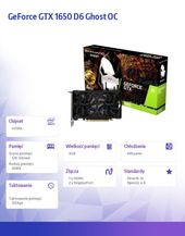 GAINWARD Karta graficzna GeForce GTX 1650 D6 Ghost OC 4GB GDDR6 128BIT HDMI/2DP  - 471056224-1785 - Zdjęcie 2
