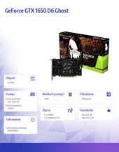 GAINWARD Karta graficzna GeForce GTX 1650 D6 Ghost 4GB GDDR6 128BIT HDMI/2DP - 471056224-1808 - Zdjęcie 2