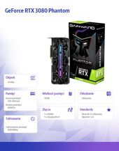 GAINWARD Karta graficzna GeForce RTX 3080 Phantom 10GB GDDR6X 320bit HDMI/3DP LHR - 471056224-2119 - Zdjęcie 2
