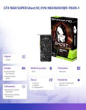 GAINWARD Karta graficzna GTX 1660SUPER Ghost OC 6GB GDDR6 192BIT HDMI/DP - 471056224-2638 - Zdjęcie 2