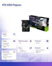 GAINWARD Karta graficzna RTX 4060 PEGASUS 8GB GDDR6 128bit 3DP/HDMI  - 471056224-4083 - Zdjęcie 8