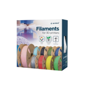 GEMBIRD Filament PLA Silk Rainbow, 1,75 mm, 1kg, niebiesko-zielony - 3DP-PLA-SK-01-BG - Zdjęcie 3