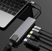 GEMBIRD Adapter USB-C Hub USB-C/A LAN HDMI - A-CM-COMBO5-06 - Zdjęcie 3