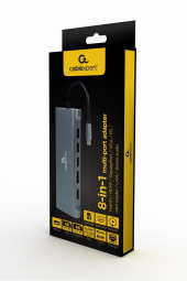 GEMBIRD Hub USB-C HDMI DP VGA 4xUSB 3.1 USB-C PD audio card reader GbE  - A-CM-COMBO8-01 - Zdjęcie 2