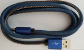 GEMBIRD Kabel USB 8 pin premium jeans 1 m - CC-USB2J-AMLM-1M-BL - Zdjęcie 1