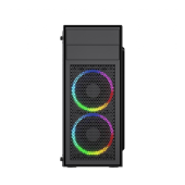 GEMBIRD Obudowa Midi Tower Fornax M100RGB ATX wentylatory RGB Czarna  - CCC-FC-M100RGB - Zdjęcie 5