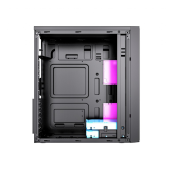 GEMBIRD Obudowa Midi Tower Fornax M100RGB ATX wentylatory RGB Czarna  - CCC-FC-M100RGB - Zdjęcie 7