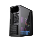 GEMBIRD Obudowa Midi Tower Fornax M100RGB ATX wentylatory RGB Czarna  - CCC-FC-M100RGB - Zdjęcie 9