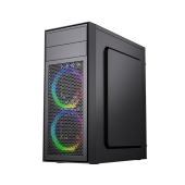 GEMBIRD Obudowa Midi Tower Fornax M100RGB ATX wentylatory RGB Czarna  - CCC-FC-M100RGB - Zdjęcie 10