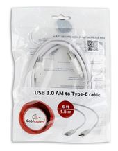 GEMBIRD Kabel USB 3.0 (AM/CM) 1.8m biały - CCP-USB3-AMCM-6-W - Zdjęcie 2