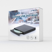 GEMBIRD Napęd DVD na USB zew DVD-USB-04 Czarny  - DVD-USB-04 - Zdjęcie 2