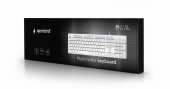 GEMBIRD Klawiatura multimedialna biała  - KB-MCH-03-W - Zdjęcie 4