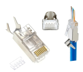 GEMBIRD Wtyk modułowy przelotowy ekranowany CAT7 15u złocony, 100 szt. w opakowaniu  - LC-PTF7-01/100 - Zdjęcie 5