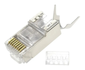 GEMBIRD Wtyk modułowy przelotowy ekranowany CAT7 15u złocony, 100 szt. w opakowaniu  - LC-PTF7-01/100 - Zdjęcie 8