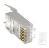 GEMBIRD Wtyk modułowy przelotowy ekranowany CAT7 15u złocony CAT7 15u złocony, 50 szt. w opakowaniu  - LC-PTF7-01/50 - Zdjęcie 6