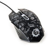 GEMBIRD Mysz optyczna LED, 6-przyciskowa, USB, czarna  - MUS-6B-GRAFIX-01 - Zdjęcie 3