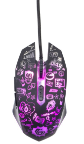 GEMBIRD Mysz optyczna LED, 6-przyciskowa, USB, czarna  - MUS-6B-GRAFIX-01 - Zdjęcie 6