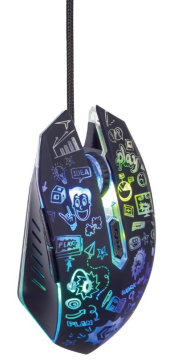 GEMBIRD Mysz optyczna LED, 6-przyciskowa, USB, czarna  - MUS-6B-GRAFIX-01 - Zdjęcie 7