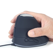 GEMBIRD Mysz optyczna ergonomiczna przewodowa mysz optyczna z 6 przyciskami,  kolor szary - MUS-ERGO-03 - Zdjęcie 3