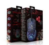 GEMBIRD Mysz gamingowa z podświetleniem RGB, USB czarna - MUSG-RGB-01 - Zdjęcie 2