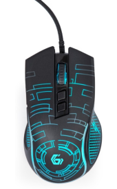 GEMBIRD Mysz gamingowa z podświetleniem RGB, USB czarna - MUSG-RGB-01 - Zdjęcie 5