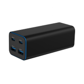 GEMBIRD Ładowarka uniwersalna 100W GaN 2xUSB-A 2xUSB-C szybkie ładowanie czarna  - TA-UC-2A2C-PD100-01-BK - Zdjęcie 2