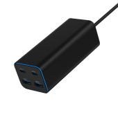 GEMBIRD Ładowarka uniwersalna 100W GaN 2xUSB-A 2xUSB-C szybkie ładowanie czarna  - TA-UC-2A2C-PD100-01-BK - Zdjęcie 5
