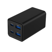 GEMBIRD Ładowarka uniwersalna 65W GaN 2xUSB-A 2xUSB-C szybkie ładowanie czarna  - TA-UC-2A2C-PD65-01-BK - Zdjęcie 4