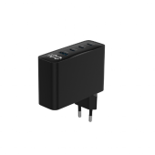 GEMBIRD Ładowarka uniwersalna 100W GaN 1xUSB-A 3xUSB-C szybkie ładowanie LCD czarna  - TA-UC-PDQC100LCD-01-BK - Zdjęcie 3