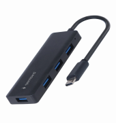 GEMBIRD HUB 4-portowy USB 3.1 (Gen 1) typu C, czarny  - UHB-CM-U3P4-02 - Zdjęcie 1