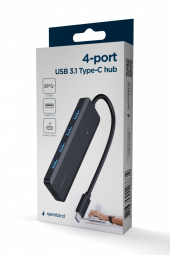 GEMBIRD HUB 4-portowy USB 3.1 (Gen 1) typu C, port PD USB-C  - UHB-CM-U3P4P-01 - Zdjęcie 2