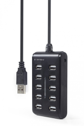 GEMBIRD HUB USB 2.0 10-portowy czarny  - UHB-U2P10P-01 - Zdjęcie 1