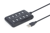 GEMBIRD HUB USB 2.0 10-portowy czarny  - UHB-U2P10P-01 - Zdjęcie 3