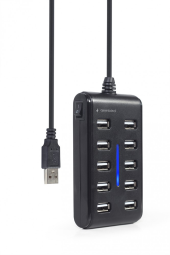 GEMBIRD HUB USB 2.0 10-portowy czarny  - UHB-U2P10P-01 - Zdjęcie 5