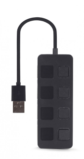 GEMBIRD HUB USB 2.0 4-portowy z przełącznikami, czarny  - UHB-U2P4-05 - Zdjęcie 3