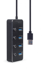 GEMBIRD HUB 4-portowy USB 3.1 (Gen 1) z przełącznikami czarny  - UHB-U3P4P-01 - Zdjęcie 6
