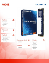 GIGABYTE Dysk SSD NVMe 1.4 Gen4 1TB M.2 2280 4000/3900MB/s - G440E1TB - Zdjęcie 6
